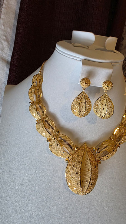 Gold Plated 2PCS CHOKER SET-N-483