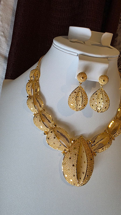 Gold Plated 2PCS CHOKER SET-N-483