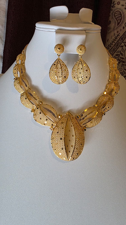 Gold Plated 2PCS CHOKER SET-N-483