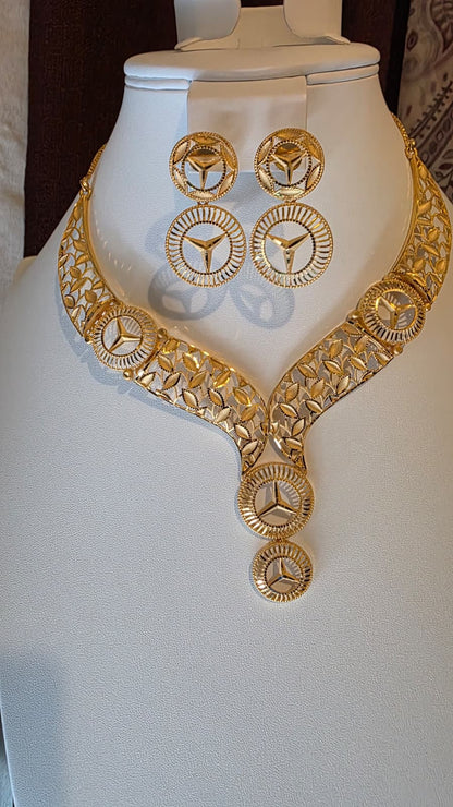Gold Plated 2PCS CHOKER SET-N340