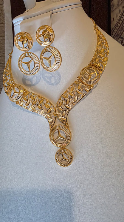 Gold Plated 2PCS CHOKER SET-N340