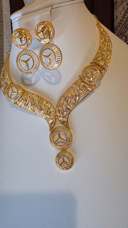 Gold Plated 2PCS CHOKER SET-N340