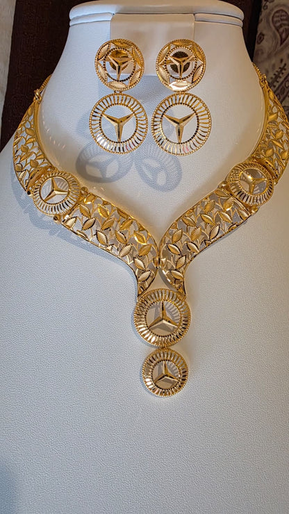 Gold Plated 2PCS CHOKER SET-N340