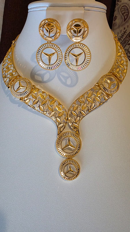 Gold Plated 2PCS CHOKER SET-N340