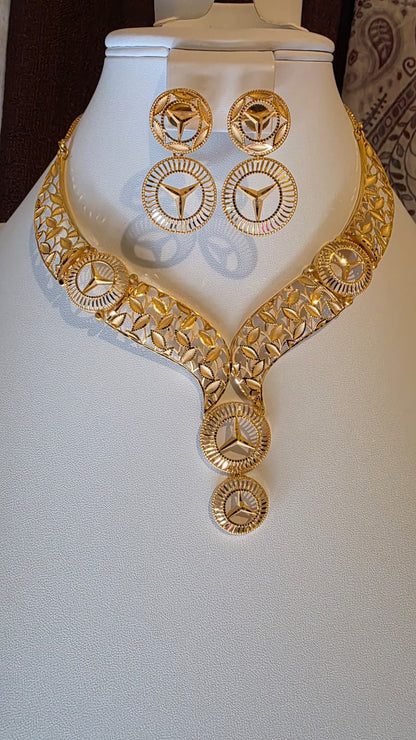 Gold Plated 2PCS CHOKER SET-N340