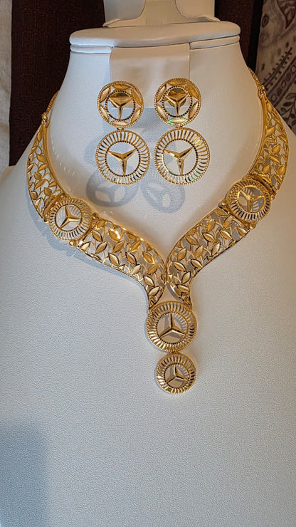 Gold Plated 2PCS CHOKER SET-N340