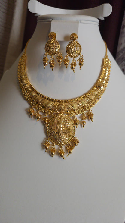 Gold Plated 2 PCS CHOKER SET-N369
