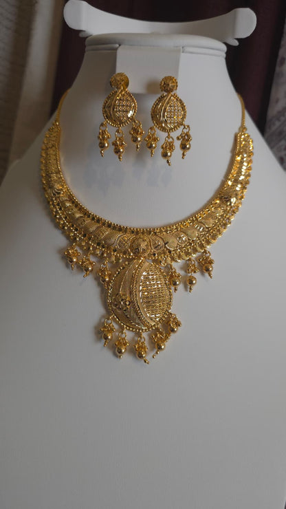 Gold Plated 2 PCS CHOKER SET-N369