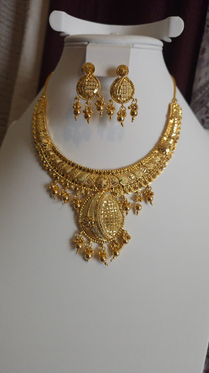 Gold Plated 2 PCS CHOKER SET-N369