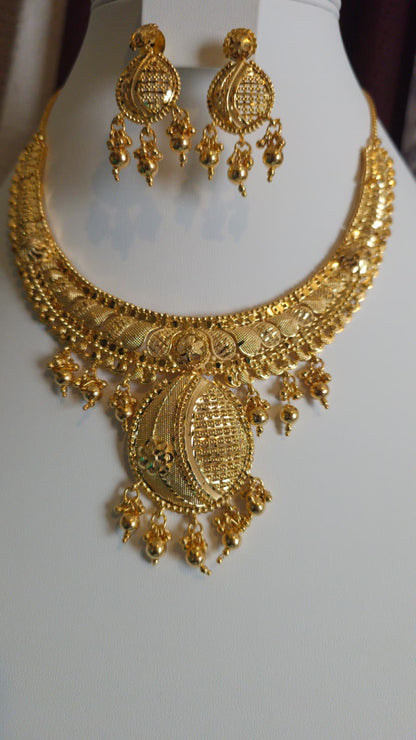 Gold Plated 2 PCS CHOKER SET-N369