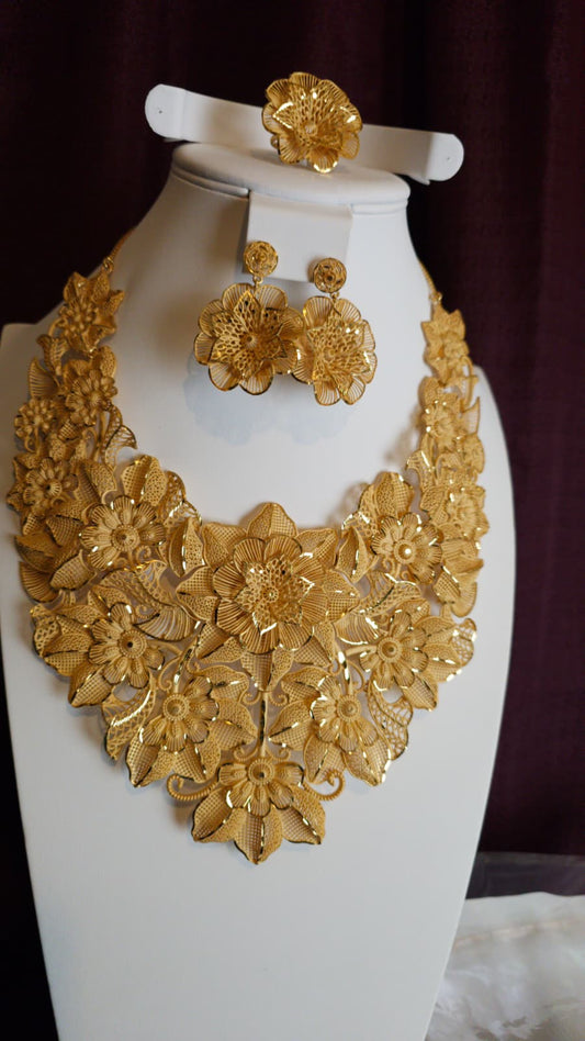 Gold Plated 3 PCS CHOKER SET-N126