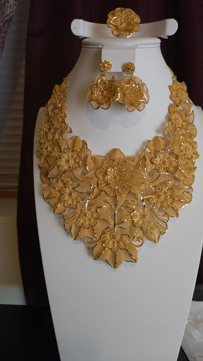 Gold Plated 3 PCS CHOKER SET-N126