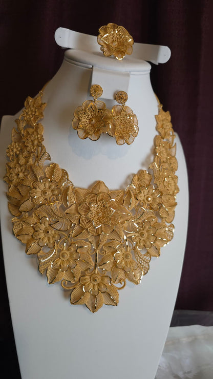 Gold Plated 3 PCS CHOKER SET-N126