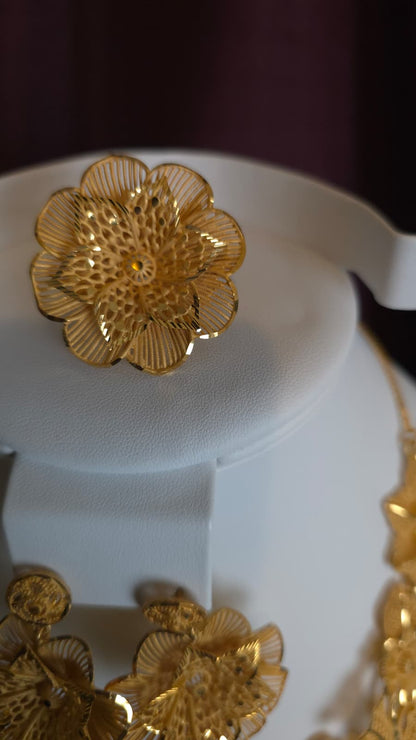 Gold Plated 3 PCS CHOKER SET-N126
