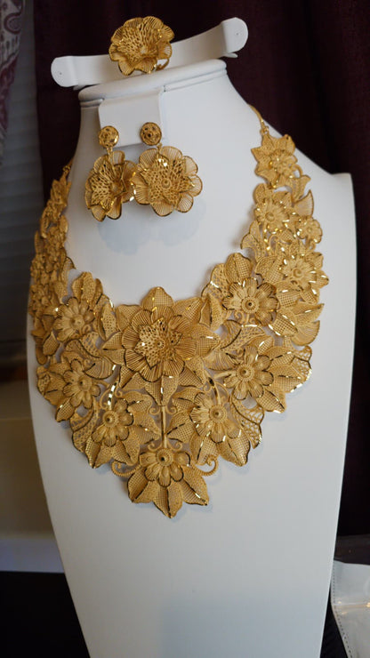 Gold Plated 3 PCS CHOKER SET-N126