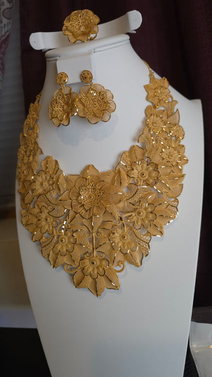 Gold Plated 3 PCS CHOKER SET-N126