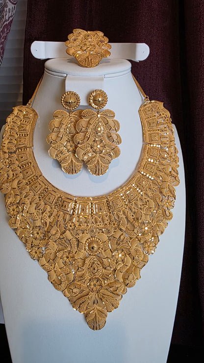 Gold Plated 3 PCS CHOKER SET-N128