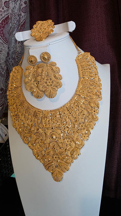 Gold Plated 3 PCS CHOKER SET-N128