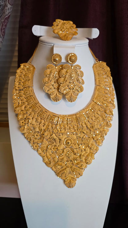 Gold Plated 3 PCS CHOKER SET-N128
