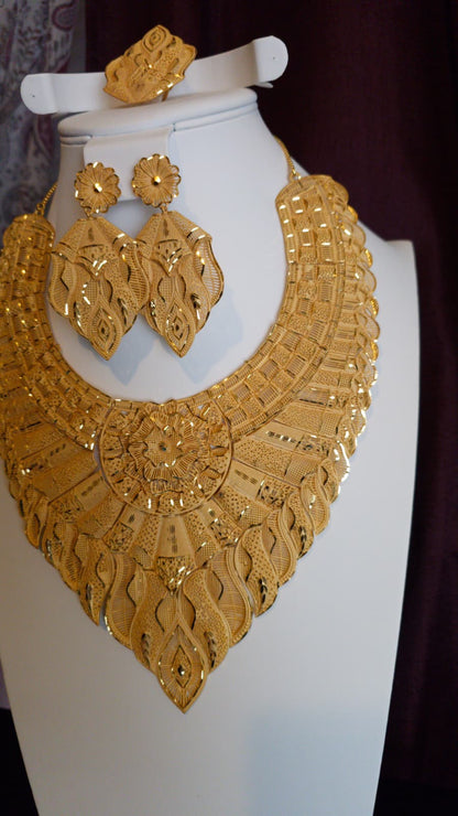 Gold Plated 3 PCS CHOKER SET-N131