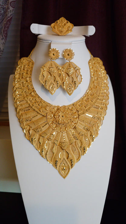 Gold Plated 3 PCS CHOKER SET-N131