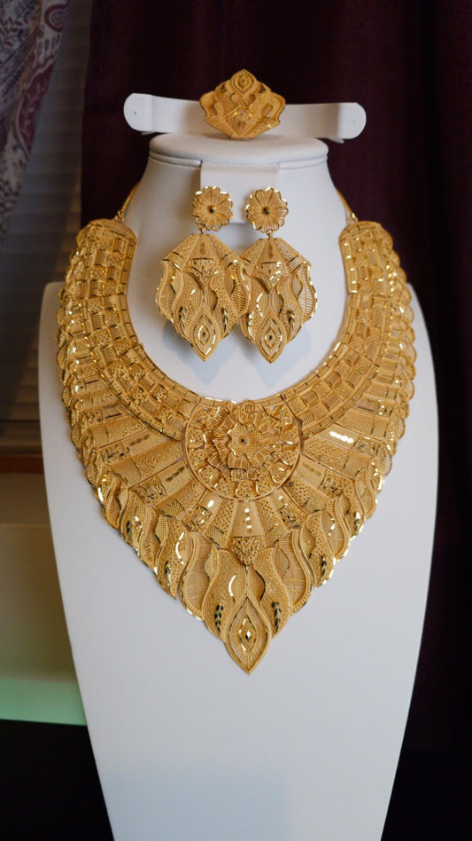 Gold Plated 3 PCS CHOKER SET-N131