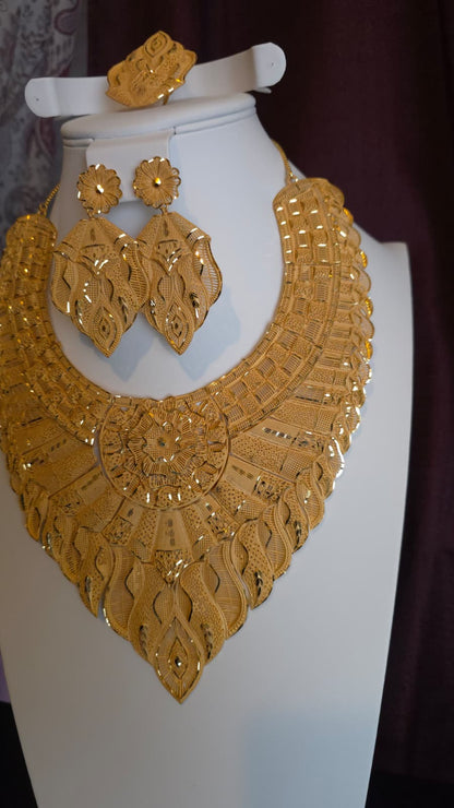Gold Plated 3 PCS CHOKER SET-N131