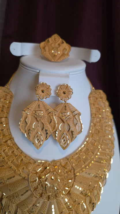 Gold Plated 3 PCS CHOKER SET-N131