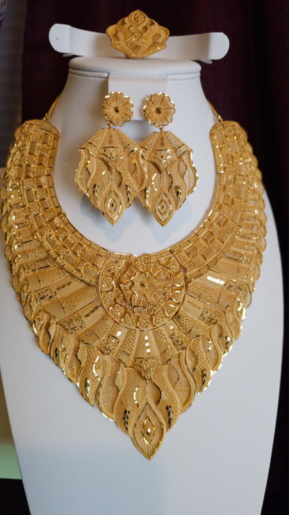Gold Plated 3 PCS CHOKER SET-N131