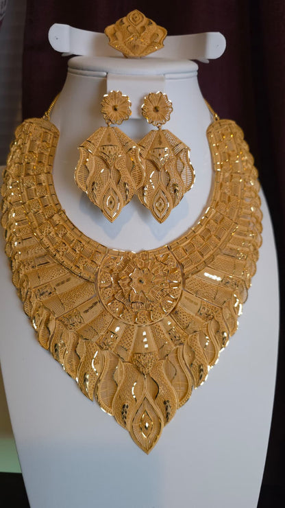 Gold Plated 3 PCS CHOKER SET-N131