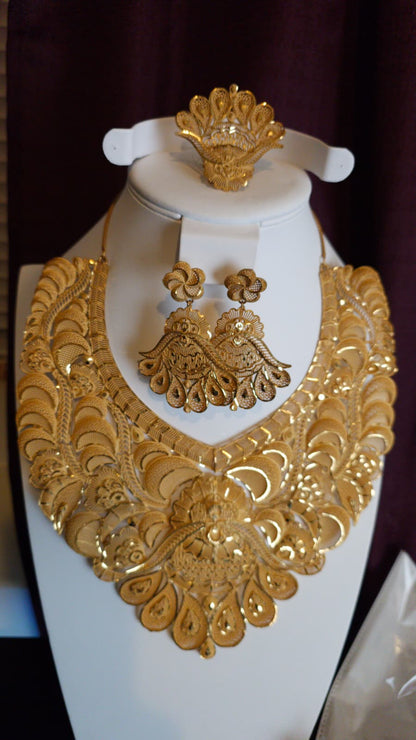 Gold Plated 3 PCS CHOKER SET-N132