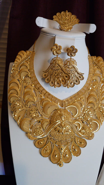 Gold Plated 3 PCS CHOKER SET-N132