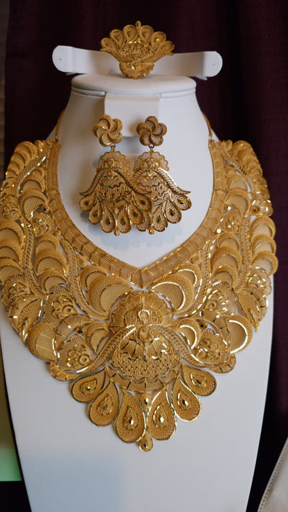 Gold Plated 3 PCS CHOKER SET-N132