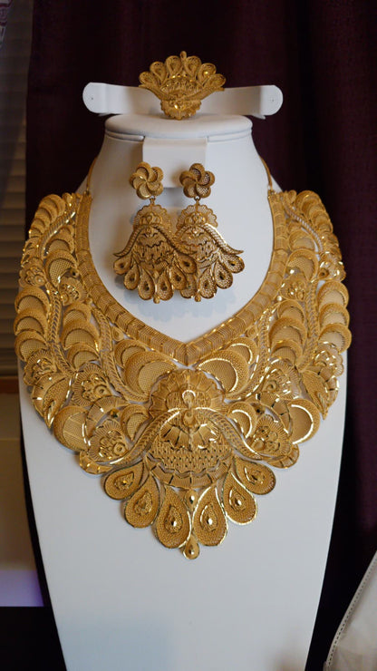 Gold Plated 3 PCS CHOKER SET-N132