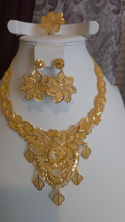 Gold Plated 3 PCS CHOKER SET-N135
