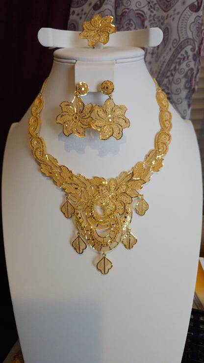 Gold Plated 3 PCS CHOKER SET-N135