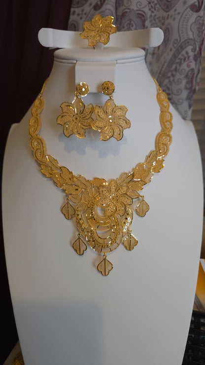 Gold Plated 3 PCS CHOKER SET-N135