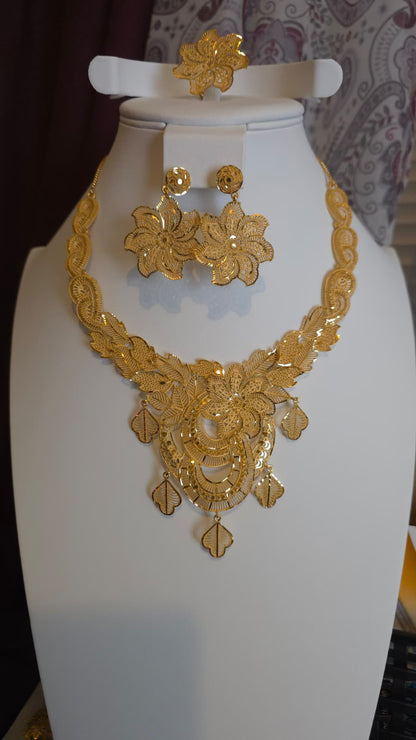 Gold Plated 3 PCS CHOKER SET-N135