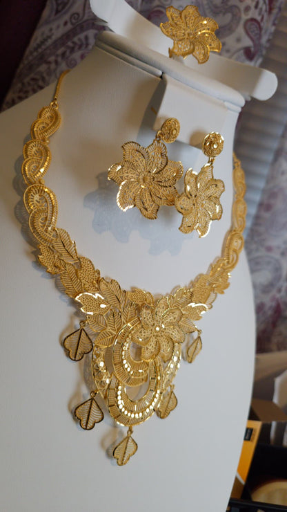 Gold Plated 3 PCS CHOKER SET-N135