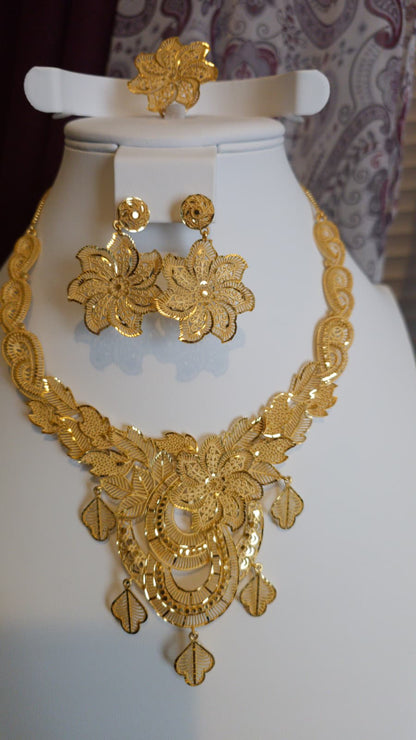 Gold Plated 3 PCS CHOKER SET-N135