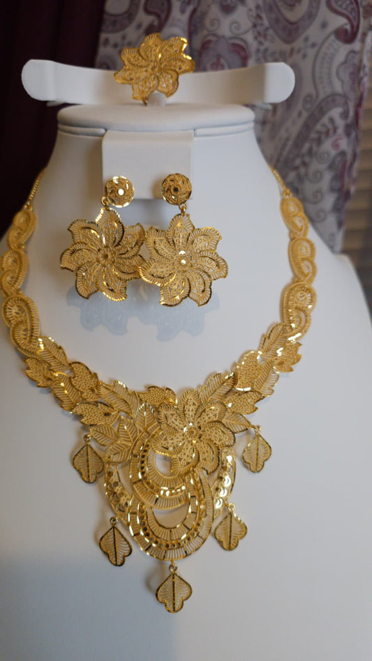 Gold Plated 3 PCS CHOKER SET-N135