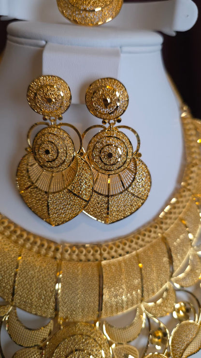 Gold Plated 3 PCS CHOKER SET-N357