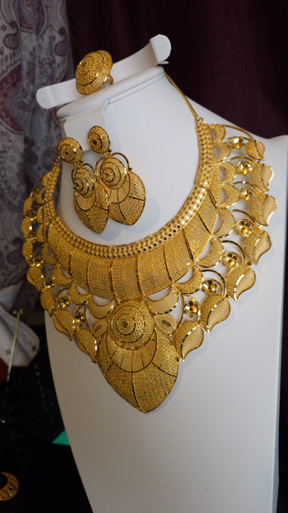Gold Plated 3 PCS CHOKER SET-N357