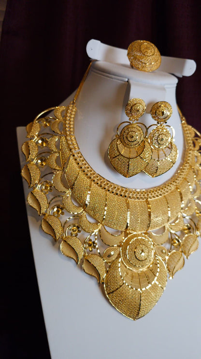 Gold Plated 3 PCS CHOKER SET-N357