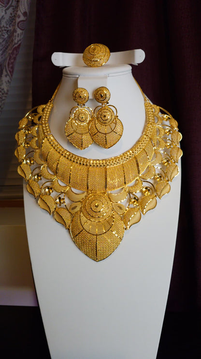 Gold Plated 3 PCS CHOKER SET-N357