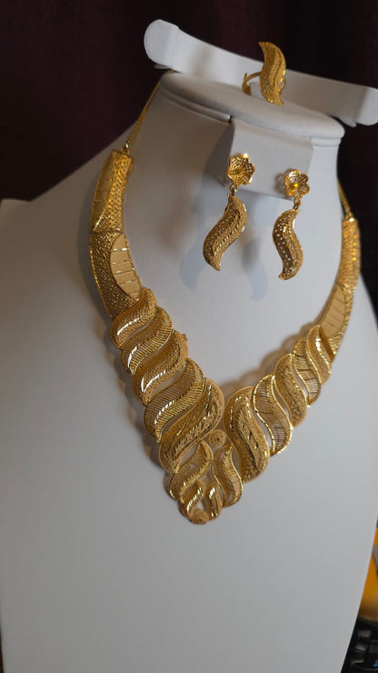 Gold Plated 3 PCS CHOKER SET-N451