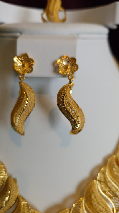 Gold Plated 3 PCS CHOKER SET-N451