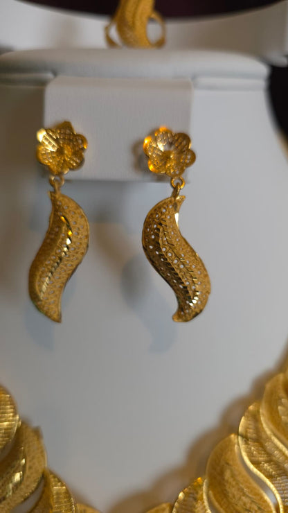 Gold Plated 3 PCS CHOKER SET-N451