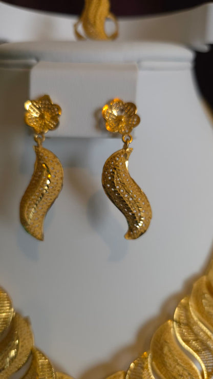 Gold Plated 3 PCS CHOKER SET-N451