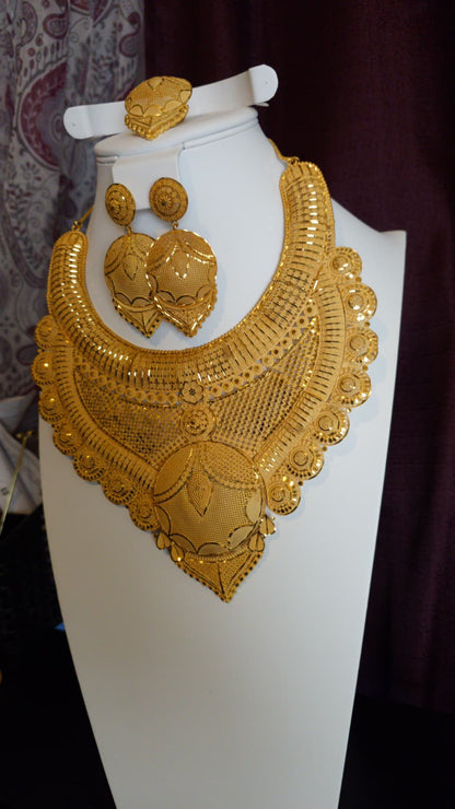 Gold Plated 3 PCS CHOKER SET-N456